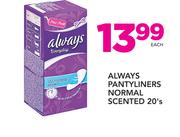Always Pantyliners Normal Scented-20's