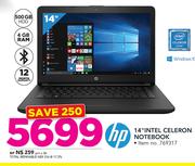 HP 14” Intel Celeron Notebook