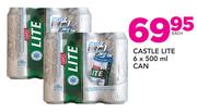 Castle Lite Can-6x500ml Each