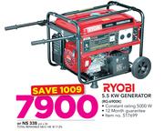 Ryobi 5.5KW Generator RG-6900K