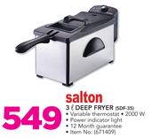 Salton 3Ltr Deep Fryer SDF-35