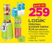 Logik Personal Blender Green/Blue RSH-080359 G-Each