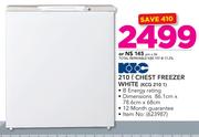 KIC 210Ltr Chest Freezer White KCG 210 1