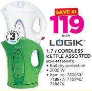 Logik 1.7Ltr Cordless Kettle RSH-441668-01