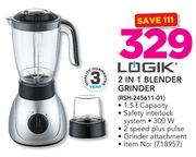 Logik 2-In-1 Blender Grinder RSH-245611-01 