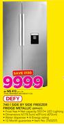 Defy 740Ltr Side By Side Freezer Fridge Metallic DFF437