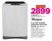 Whirlpool 9kg Top Loader Washing Machine White WTL 900 WH