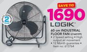 Logik 60cm Industrial Floor Fan LT-601FF