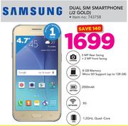 Samsung Dual Sim Smartphone J2 Gold