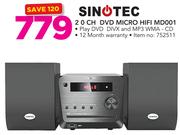 Sinotec 2 0 CH DVD Micro Hi-Fi MD001