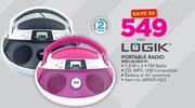 Logik Portable Radio RSH-441869-P-Each