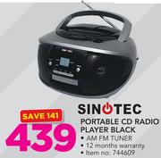 Sinotec Portable CD Radio Player Black