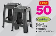 Cenplast Black Kitchen Stools-For 2