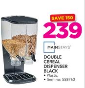 Mainstays Double Cereal Dispenser Black