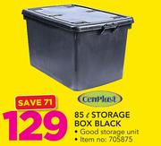 Cenplast 85Ltr Storage Box Black