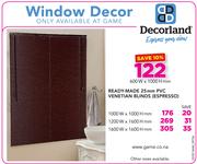Decorland Ready-Made 25mm PVC Venetian Blinds Espresso (1600W x 1600Hmm)