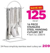 24-Piece Simplicity Stainless Steel Cutlery Set