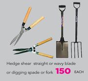 Hedge Shear Straight Or Wavy Blade Or Digging Spade Or Fork-Each