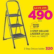 Home Quip 3 Step Deluxe Ladder-Each