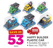 Dickie Happy Builders Plastic Car-Each
