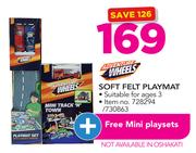 Adventures Wheels Soft Felt Playmat + Free Mini Playsets
