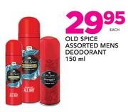 Old Spice Mens Deodorant-150ml Each