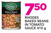 Rhodes Baked Beans In Tomato Sauce-410g