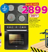 Defy 60cm Oven And Solid Hob Black DCB006