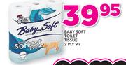 Baby Soft Toilet Tissue 2 Ply-9's