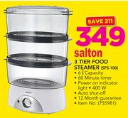 Salton 3 Tier Food Steamer SFS-100