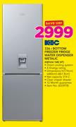 KIC 336Ltr Bottom Freezer Fridge Water Dispenser Metallic KBF634 1ME WT