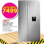 Defy 740Ltr Side By Side Freezer Fridge Metallic DFF437