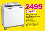 Defy 13Kg Twin Tub Washing Machine White DTT164