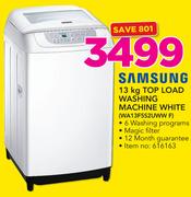 Samsung 13Kg Top Load Washing Machine White WA13F5S2UWW F
