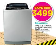 Hisense 16Kg Top Loader Washing Machine Silver WTQ1602S