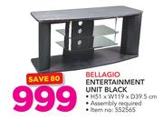 Bellagio Entertainment Unit Black H51 x W119 x D39.5cm