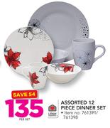 Always Home Assorted 12 Piece Dinner Set-Per Set