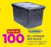 Cenplast 85Ltr Storage Box Black