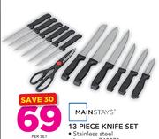 Mainstays 13 Piece Knife Set-Per Set