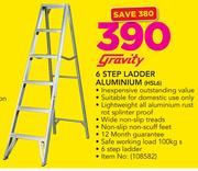Gravity 6 Step Ladder Aluminium HSL6