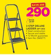 Home Quip 3 Step Deluxe Ladder AP-1203