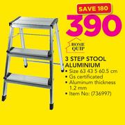 Home Quip 3 Step Stool Aluminium