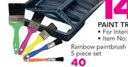 Rainbow Paintbrush 5 Piece Set