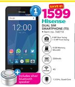 Hisense Dual SIM Smartphone T5 Including Silver Bluetooth Speaker 