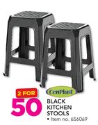 Cenplast Black Kitchen Stools-For 2