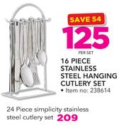 24 Piece Simplicity Stainless Steel Cutlery-Set