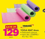 Trojan Yoga Mat 4mm-Each