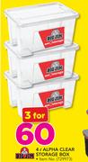 Big Jim 4L Alpha Clear Storage Box-For 3