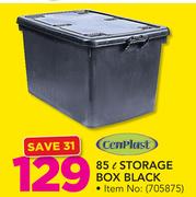 Cenplast 85L Storage Box Black