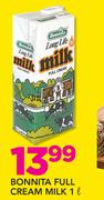 Bonnita Full Cream Milk-1Ltr